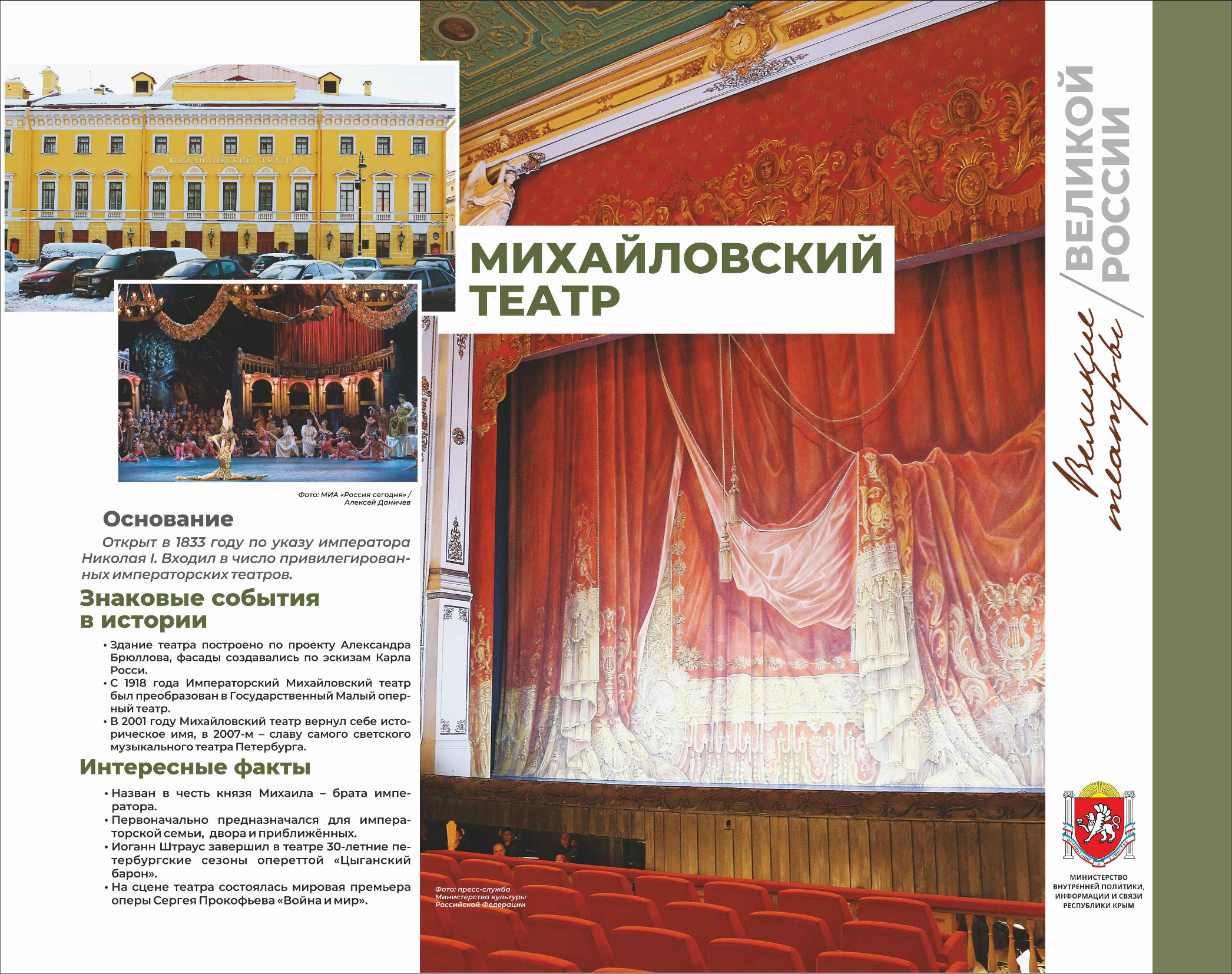 Михайловский театр афиша на апрель 2024